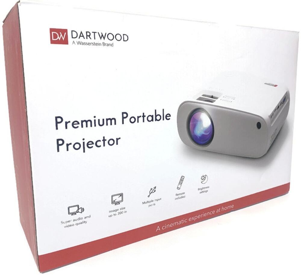 Dartwood Premium Portable Projector 1080P WiFi Bluetooth HDMI New in Box